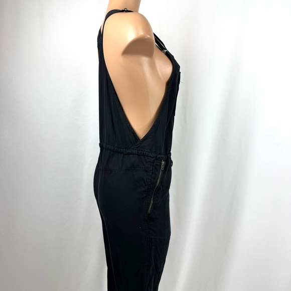 Aritzia Wilfred Free Women’s Sz S Valletta Black Cropped Lyocell Twill Overalls - Picture 11 of 16